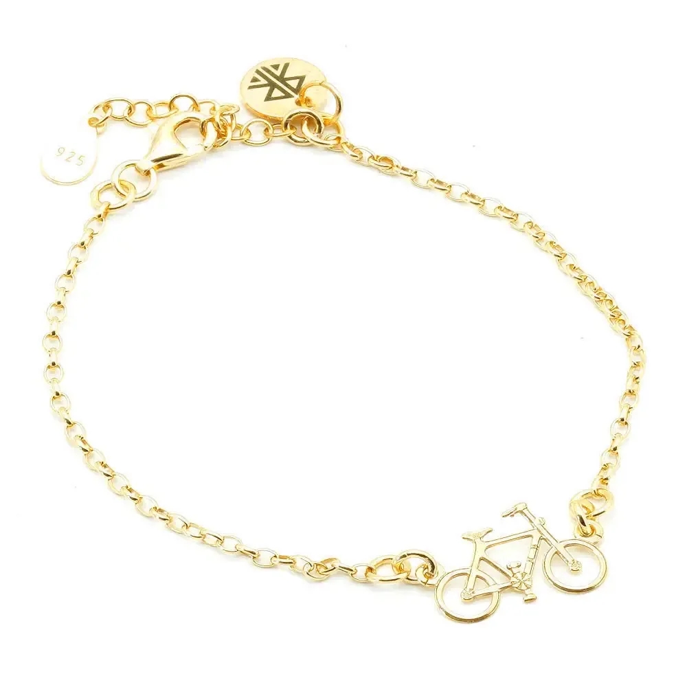 Sterling Silberarmband mit Fahrradanhänger